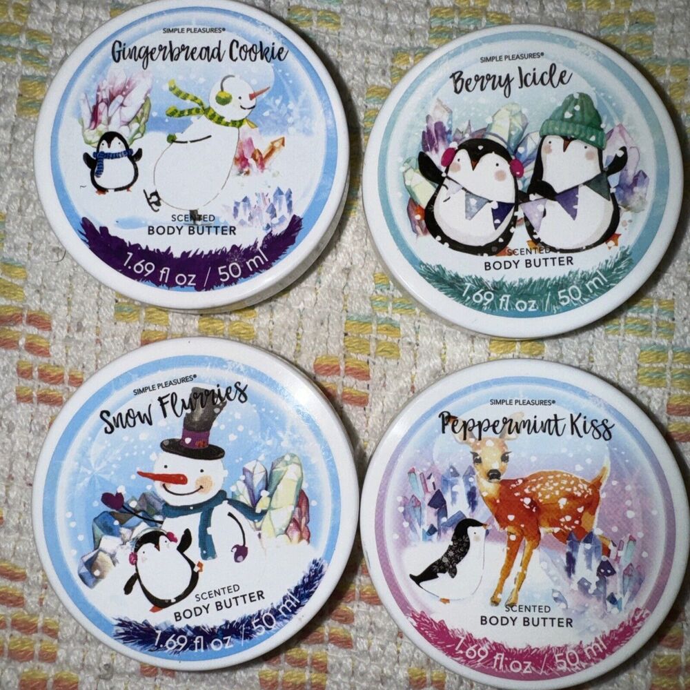 Simple Pleasures BODY BUTTER 4- 1.69oz Each Sealed‎